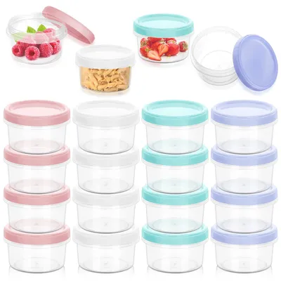 Immagine prodotto di Set di 16 contenitori riutilizzabili per snack con coperchio