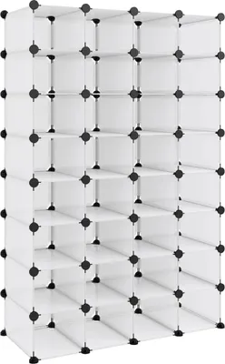 Produktbild von vidaXL Schuhregal Transparent 93x36,5x140 cm PP