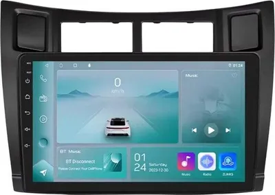 Zdjęcie produktu dla Radio samochodowe z Bluetooth – CarPlay – Do Toyoty Yaris (2005–2012) – Kompatybilne z Apple i Android – Stereo – System nawigacyjny – Radio samochodowe Android serii S – 1 GB 32 GB