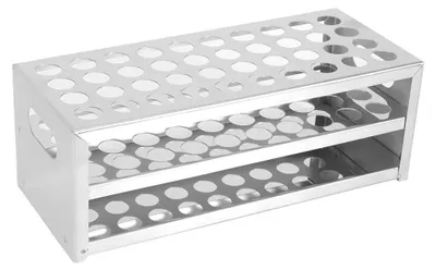 Reagenzglasständer 40 Löcher Edelstahl 15,5 x 40 mm