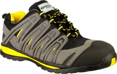 Productafbeelding van Amblers veiligheidsschoenen / veiligheidssneakers voor heren, model FS42C FS1706 (maat 44 EU) (zwart/grijs/geel)