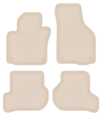 Image de Tapis de sol en moquette pour Skoda Yeti 2009-2017 (crossover) – jeu 4 pièces, beiges, sur mesure – Wielganizator FORTUNA