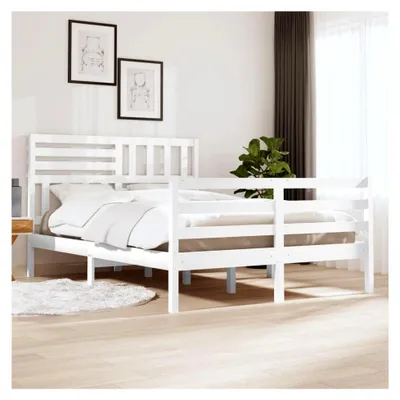 Produktbild von Bettgestell Weiß aus Massivholz 160x200 cm