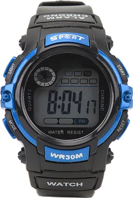 Produktbild von Sportuhr, digital, LCD, elektronisch, leuchtend, für Herren, für Outdoor-Aktivitäten, Blau