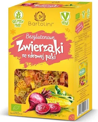 Produktbild von NUDELN (AUS MAIS MIT GETROCKNETEM GEMÜSE) FÜR KINDER – TIERE – GLUTENFREI –  – 250 g – BARTOLINI