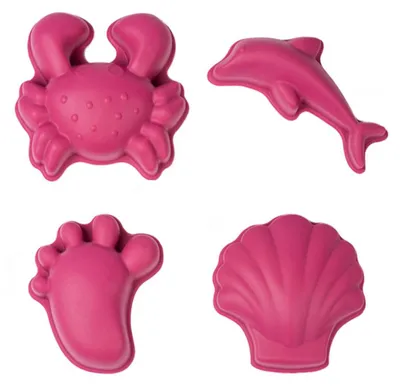 Produktbild von Scrunch Sandformen Silikon rot Spielzeug für Kinder