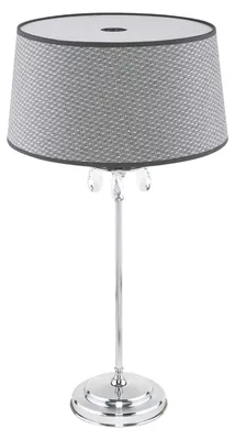 Obrázok produktu pre Stolná lampa EGIDA, chrómovo-sivá, 1xE27x20W, látka, rozmery: 65x34x34 cm, IP20, Jupiter