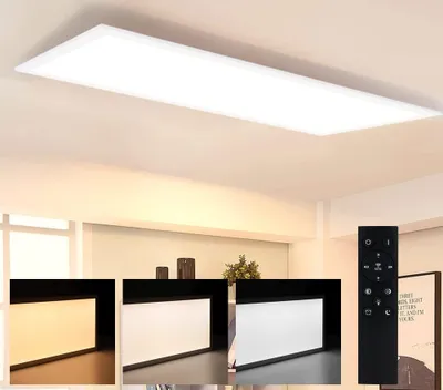 Produktbild von ZMH LED stropní světlo stmívatelný panel - ploché stropní svítidlo obývací pokoj s dálkovým ovládáním 100x25CM kuchyňské svítidlo 42W stropní panel obývacího pokoje moderní bílý