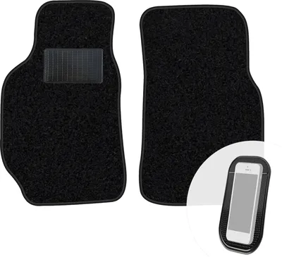 Produktbild von moto-MOLTICO Vorne Fußmatten Auto Velours Autoteppiche Schwarz Automatten Set 2-teilig passend für Toyota Celica 1989-1993