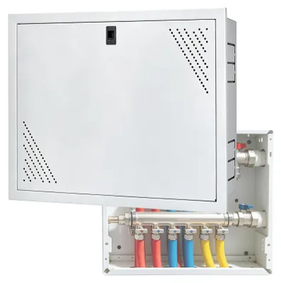 Unterputz-Verteilerschrank für Fußbodenheizung, 500×450×110 mm