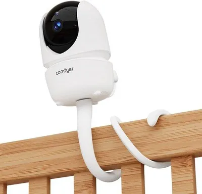 Produktbild von Halterung für Babyphone – Flexibler Cliphalter 42 cm – Einfach zu befestigen – Ideal für Video-Babyphone – m-winkel
