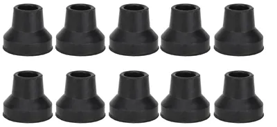 Produktbild von 10 Stück Gehstockspitzen aus Gummi, rutschfest, verschleißfest, für Standard- und Klappstöcke, 16 mm