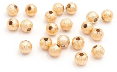 Produktbild von Vintageparts Zwischenperlen Messing goldfarben 6 mm, 20 Stück