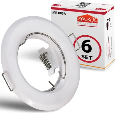 Produktbild von 6 x Einbaustrahler 803A-TP-WH, Weiß mit GU10 Fassung