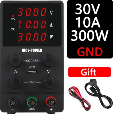 Zdjęcie produktu dla Zasilacz stołowy, wyjście 30 V, prąd 10 A, 30 V 10 A B, prąd zmienny 220 V