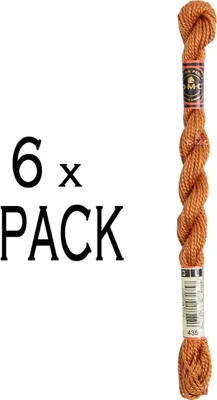 Produktbild von 6 Stück DMC Perlbaumwolle, Größe 3, 15 Meter, Farbe 115A/3-435