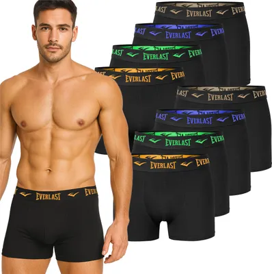 Produktbild von Everlast 8er Pack Herren Boxershorts aus Baumwolle, Unterwäsche für Männer, M