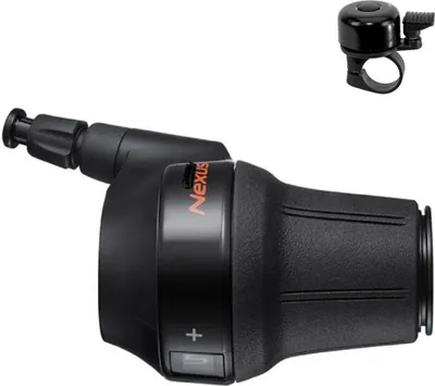 Produktbild von Shimano Nexus SL-C7000 Drehgriffschalter 5-Gang in schwarz inkl. Fahrradklingel