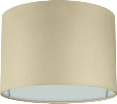 Produktbild von Wogati® Premium Lampenschirm E14/E27 Baumwolle|Farbe: Beige/Größe: Ø20cm Höhe 16,2cm