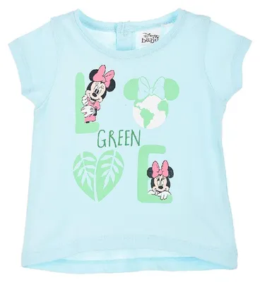 Obrázek produktu pro Minnie Mouse dětské dívčí tričko s krátkým rukávem , barva:světle modrá, velikost:67