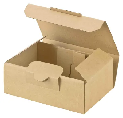 Produktbild von 25x Versandkarton 120x80x45mm schnelle Aufrichtung mit Steckverschluss Maxibrief und Warensendung braun