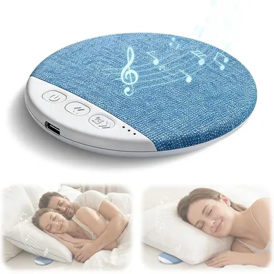 Produktbild von Mini Bluetooth Kissensprecher,48h Akku kissenlautsprecher,flach 11mm,White Noise & Sleep Timer,Air-Conduction,kein Schallaustritt – für Schlaf & Reise