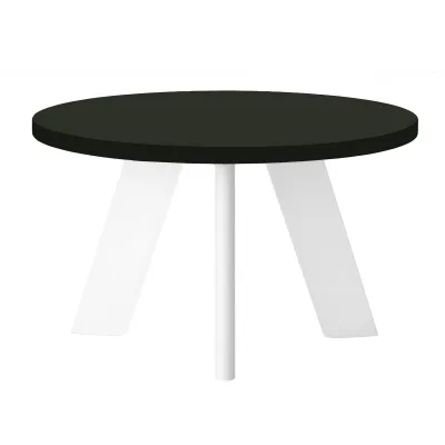 Obrázek produktu pro Konferenční stolek LEX průměr 75 cm, minimalistický a nadčasový - černá/bílá
