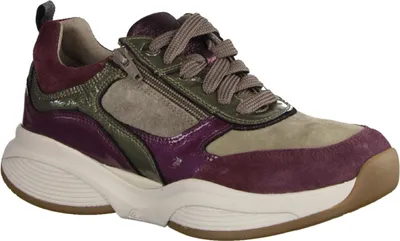 Produktbild von Xsensible SWX19 Damen Halbschuhe Abrollschuh, Leder Burgundy Combi, Stretchleder - Damenschuhe Bequeme Schnürschuhe, Mehrfarbig, leder/textil (stretch)