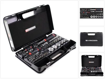 Zdjęcie produktu dla Facom Steckschluessel-Set 1/4Z 1/2Z 55-tlg