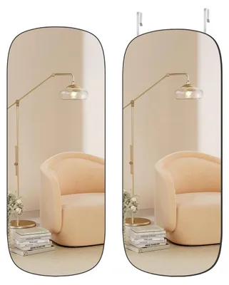 Produktbild von Wandspiegel-Set – schwarzer Dekospiegel – MDF/Glas – einfache Montage – 120 x 47 cm