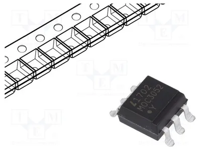 Productafbeelding van 2x Optotriac 6 MOC3052S-TA1, optische triacs, 5 kV, zonder nuleiland, maximale uitgangsspanning: 600 V