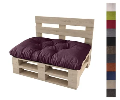 Produktbild von sunnypillow Palettenkissen Auflage Set für Europaletten Indoor und Outdoor Palettenpolster Palettensofa Kissen mit schöner Steppung viele Farben und Größen zur Auswahl Sitzkissen 120 x 60
