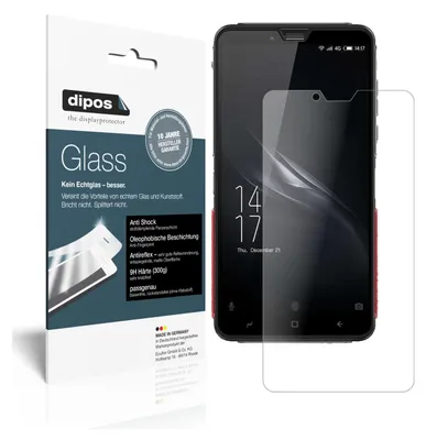 Produktbild von 2x Schutzfolie für Elephone Soldier matt - Anti-Shock 9H Folie dipos Glass