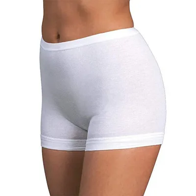 Produktbild von 5er Pack Damen Pagenschlüpfer – 100% Baumwolle, mit auswechselbarem Bundgummi, kochfest & trocknergeeignet – Weiß