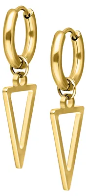 Produktbild von Wildcat Ohrringe - Little Cutted Triangle Hoops - Gold - Chirurgenstahl 316L - wasserfest, langlebig, hautverträglich, Gold