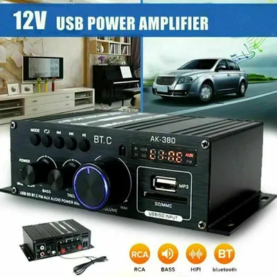 Produktbild von AK380 40W + 40W Mini Audio Leistungsverstärker Tragbarer Tonverstärker Lautsprecherverstärker für Auto und Heim