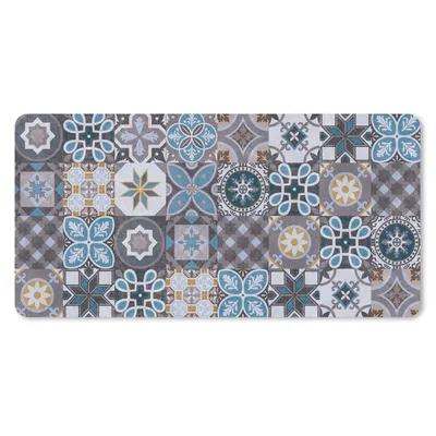 Produktbild von MuchoWow® Mauspad Mousepad Blumen - Muster - Blau - Braun 60x30 cm - Mousepads - Maus Mat - Pad - Mausunterlage - Nachhaltig