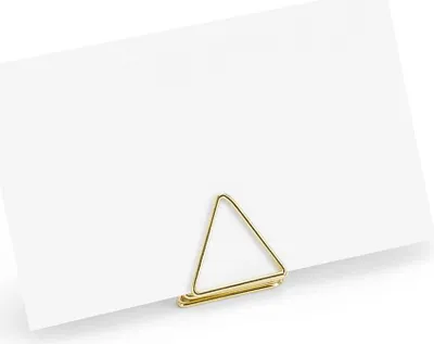 Immagine prodotto di Triangolo portabiglietti da visita 2,3 cm in metallo dorato, 10 pezzi