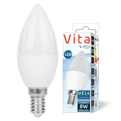 Obrázek produktu pro Žárovka LED E14 Vita 8W 6500K