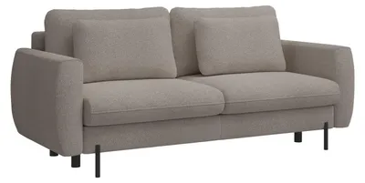 Produktbild von Selsey RANE - Sofa mit Schlaffunktion und Bouclé-Bezug, hellbraun