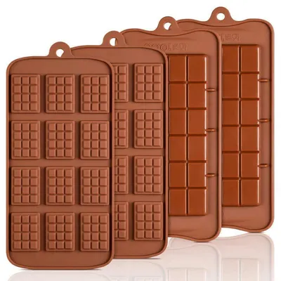 Image de Moules en silicone pour chocolat, lot de 4, pour chocolats et confiseries, résistants à la chaleur et au froid