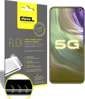 Produktbild von 3x Schutzfolie für Vivo Z6 Folie, 100% Displayabdeckung, dipos Flex