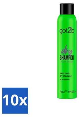 Produktbild von 10 x got2b Trockenshampoo Extra Fresh - 200 ml - Vorteilspackung - 10 Stücke