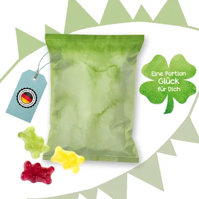 Produktbild von 25 kleine Fruchtgummi Päckchen Eine Portion Glück für dich