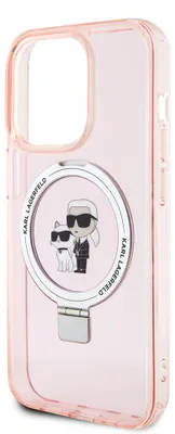 Immagine prodotto di Karl Lagerfeld Klhmp15Lhmrskcp Iphone 15 Pro 6.1 Różowy/Pink Hardcase Ring Stand Karl&Choupettte Magsafe