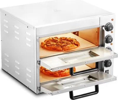 Immagine prodotto di Forno commerciale per pizza Forno 406 mm in acciaio inox Elettrico 4 manopole