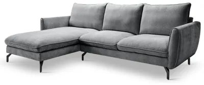 Produktbild von Sofa "Palma" in grau Webstoff Ecksofa 5-Sitzer 259 x 167 cm