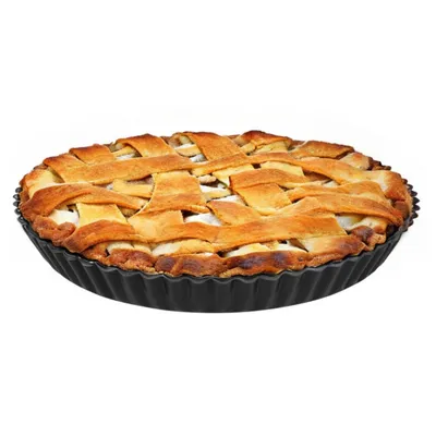 Zdjęcie produktu dla Forma do tarty TOPFANN, średnica 27 cm, z podwyższonym brzegiem – forma do quiche z powłoką antyadhezyjną, wykonana ze stali węglowej