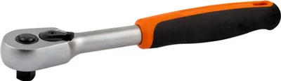 Immagine prodotto di Cricchetto reversibile Bahco a forma di pera da 3/8 con 60 denti e angolo di rotazione di 6°, 200 mm - Confezione per la vendita al dettaglio