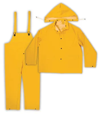 Immagine prodotto di CLC Rain Wear R101, tuta antipioggia, 0,35 mm, 3 pezzi, giallo, taglia XXL, colore giallo